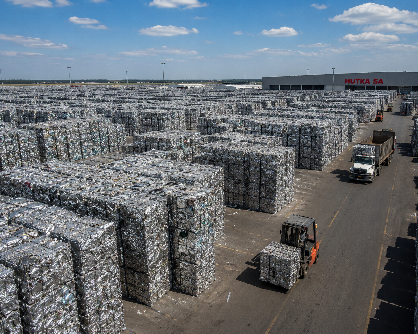 High-Density UBC Bales in Warehouse